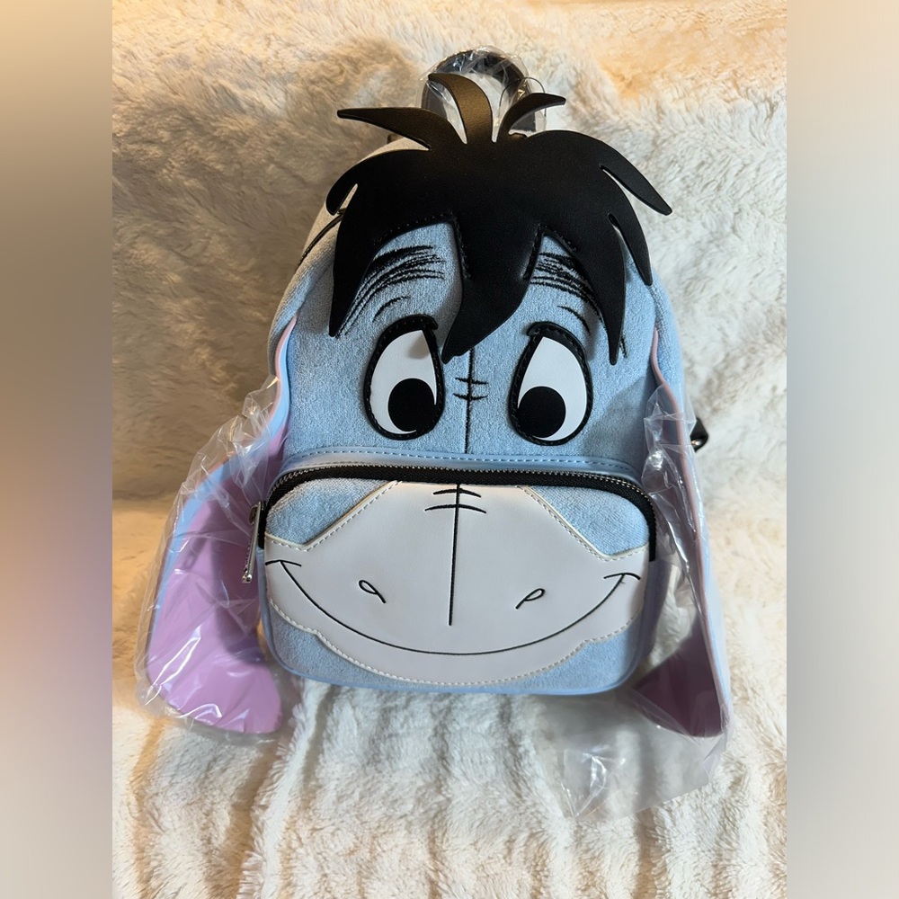 NEW Disney Exclusive Soft Eeyore Cosplay Loungefly Mini Backpack